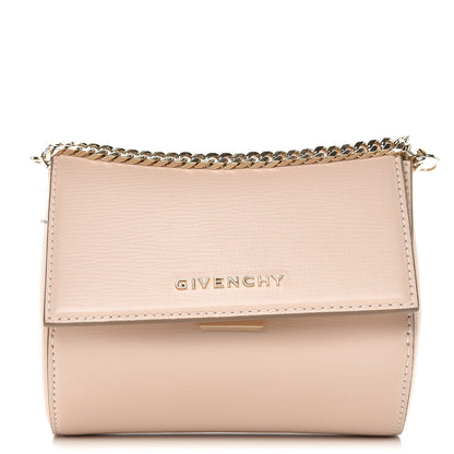 Givenchy Textured Calfskin Micro Pandora Box Clutch Nude Pink 1 of 6