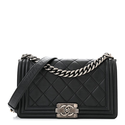Chanel Calfskin Quilted Medium Boy Flap Black 1 of 13