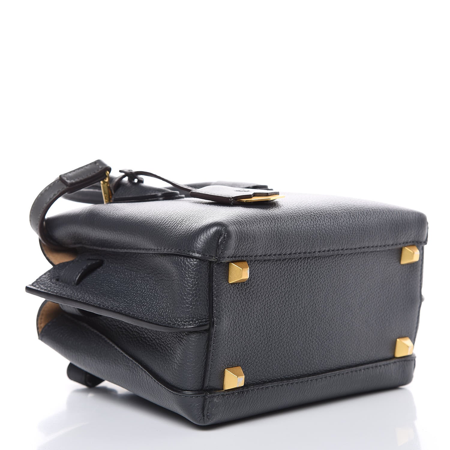 MCM Grained Calfskin Mini Milla Tote Phantom Grey 4 of 9