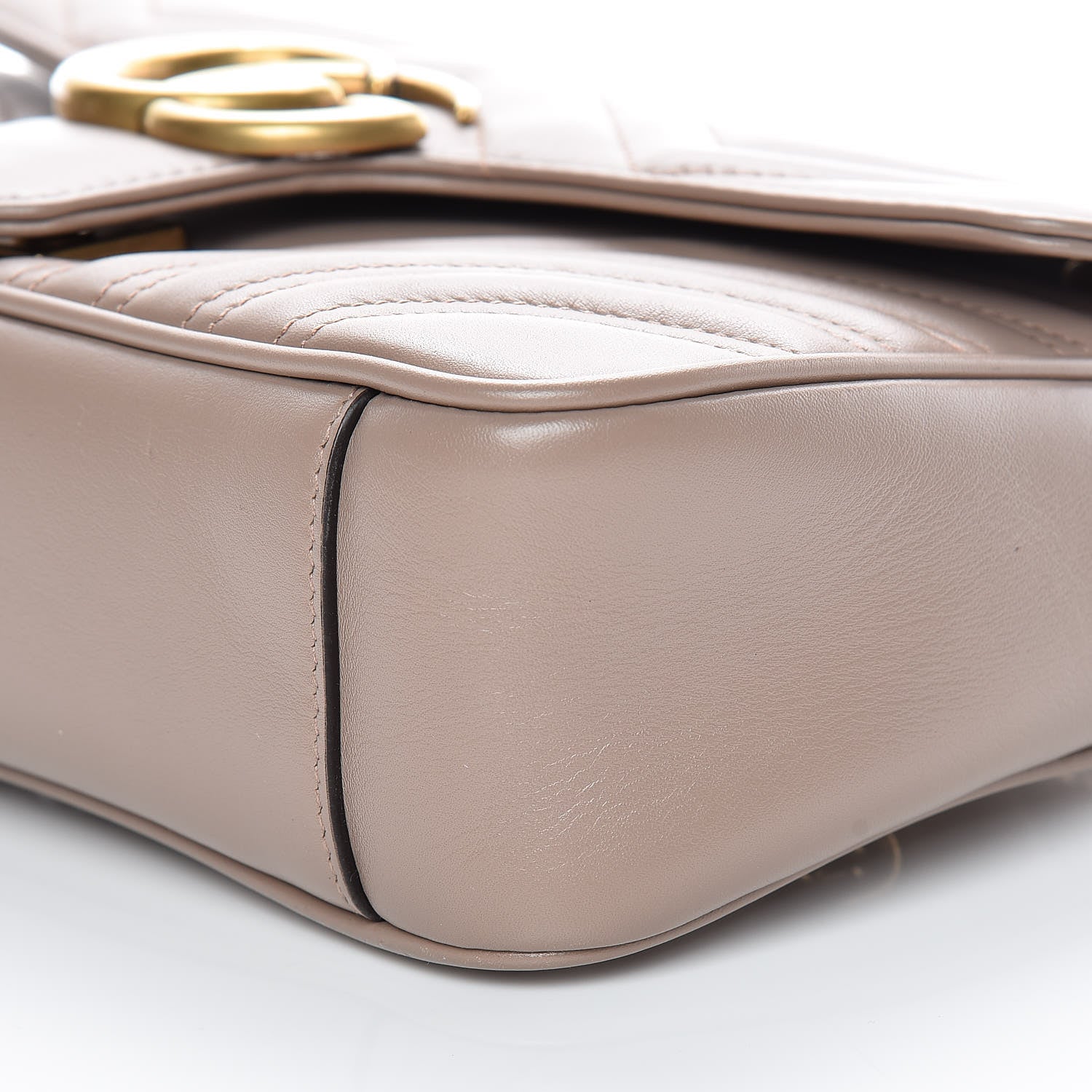 Gucci Calfskin Matelasse Small GG Marmont Shoulder Bag Porcelain Rose 10 of 10
