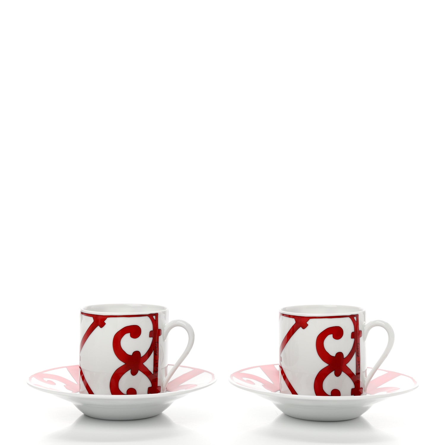 Hermes Porcelain Balcon du Guadalquivir Coffee Cup and Saucer Set of 2 3 of 10