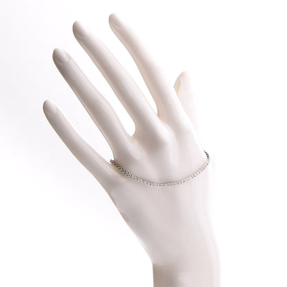 Hermes 18K White Gold Diamond Finesse Bracelet SH 2 of 6
