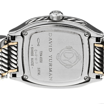 David Yurman Stainless Steel 18K Yellow Gold Diamond Mother of Pearl 25mm Thoroughbred Quartz Watch 4 of 4