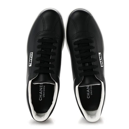 Chanel Calfskin CC Uniform Womens Sneakers 40 Black 2 of 9