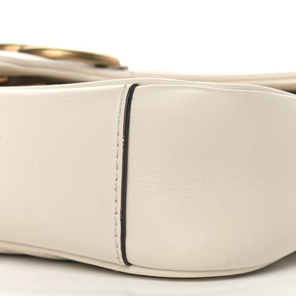 Gucci Calfskin Matelasse Mini GG Marmont Shoulder Bag White 9 of 10