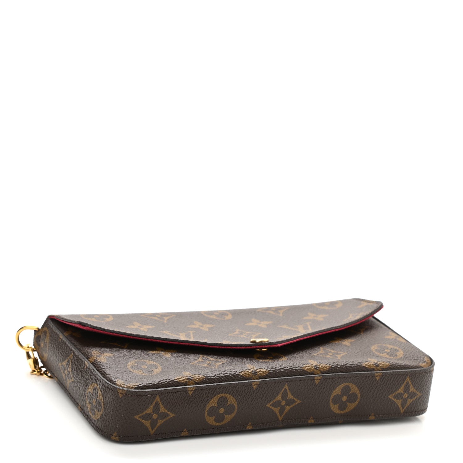 Louis Vuitton Monogram Pochette Felicie Chain Wallet Fuchsia 4 of 10