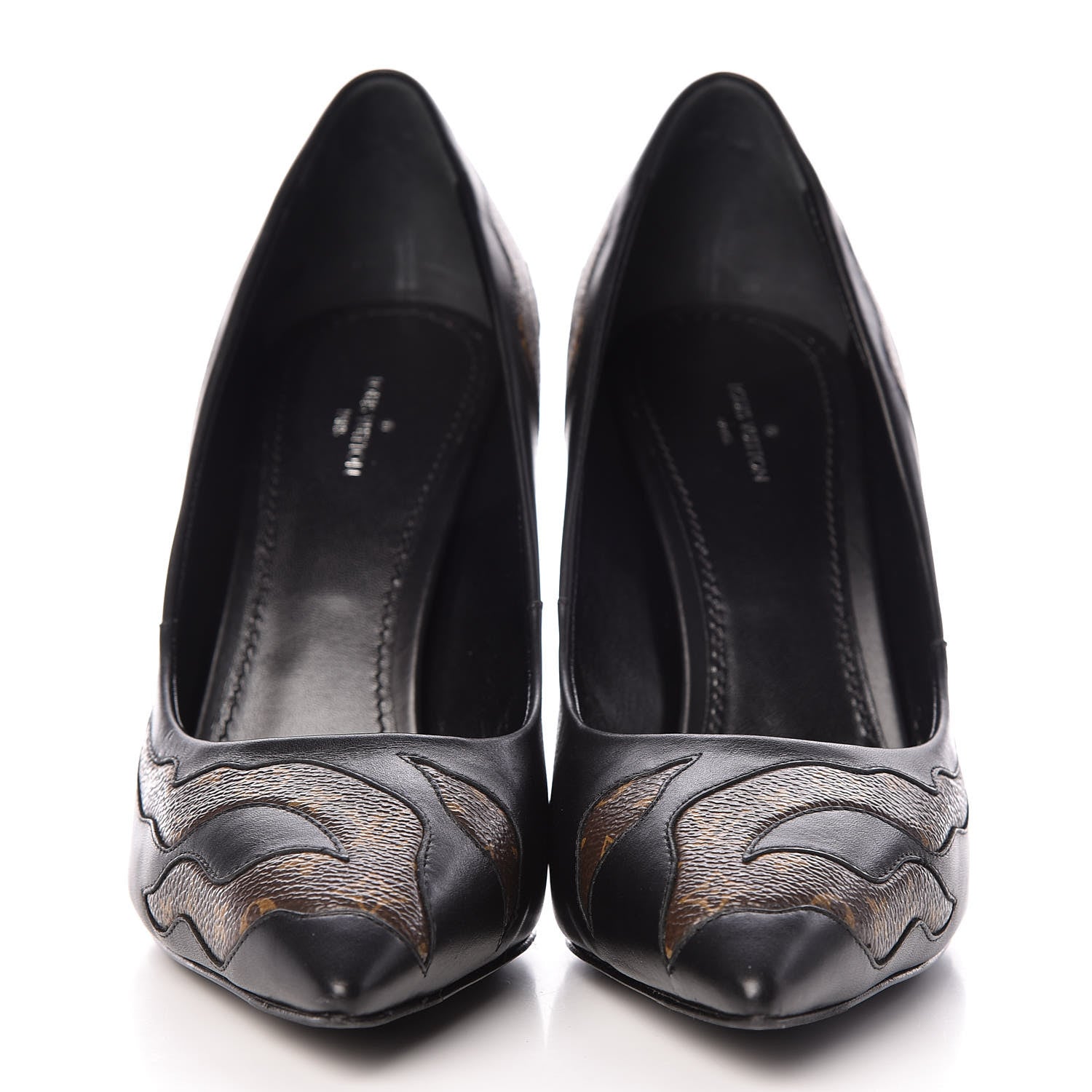 Louis Vuitton Calfskin Monogram Hypnotic Pumps 40 Black 2 of 9
