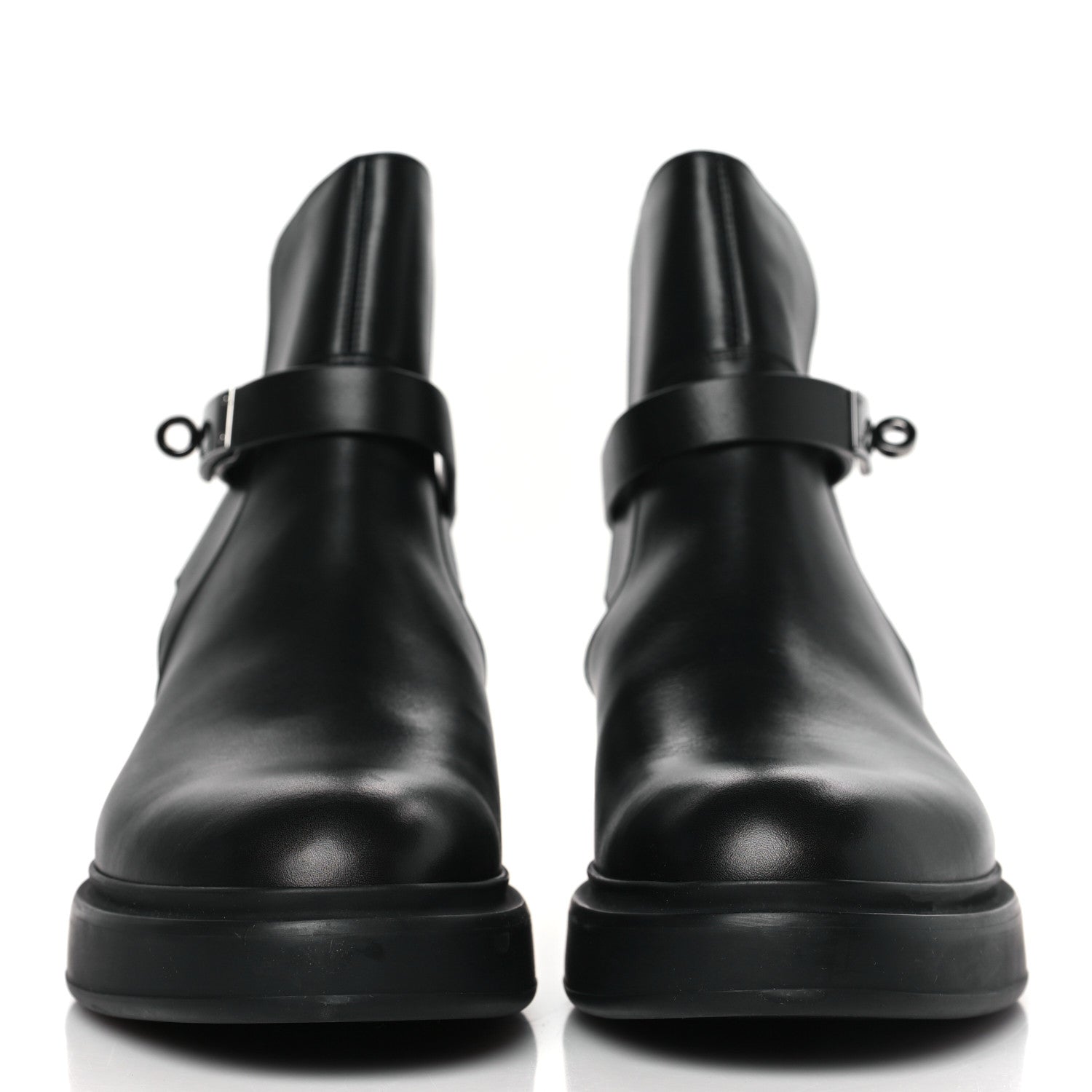 Hermes Calfskin Veo Ankle Boots 38 Black 2 of 8