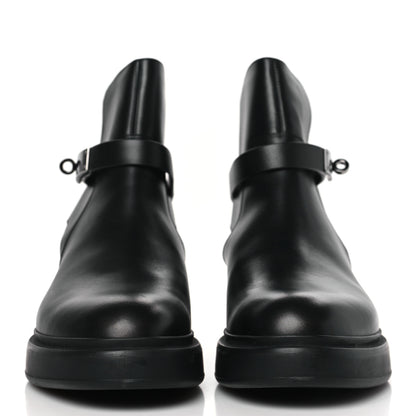 Hermes Calfskin Veo Ankle Boots 38 Black 2 of 8