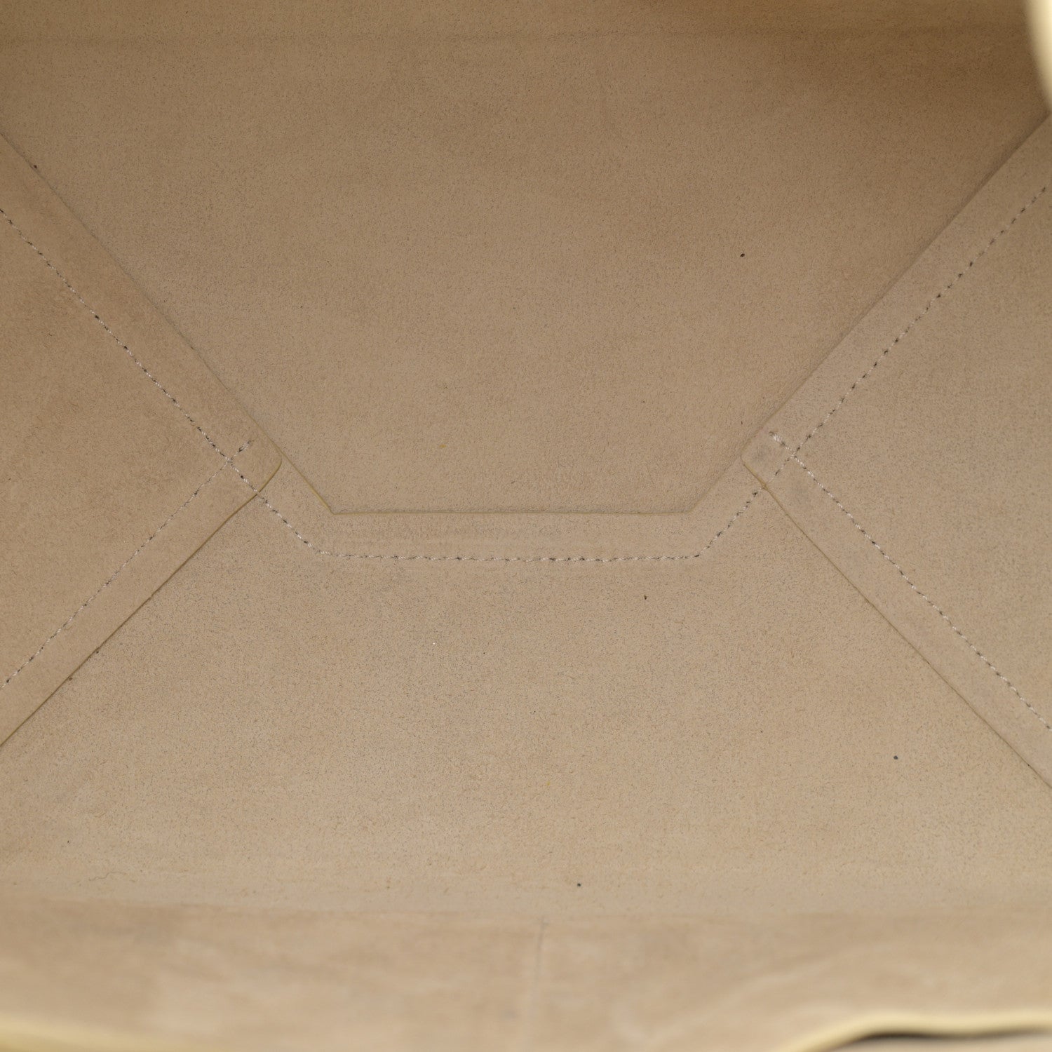 Celine Soft Grained Calfskin Small Belt Cabas Phantom Cream 5 of 12
