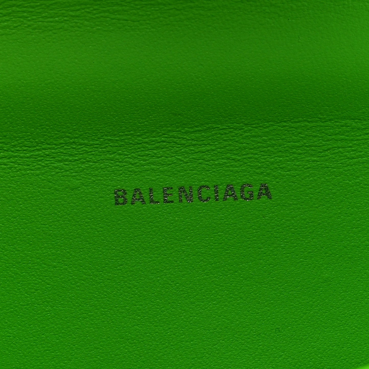Shiny Box Calfskin Hourglass Top Handle Bag XS Fluo Green