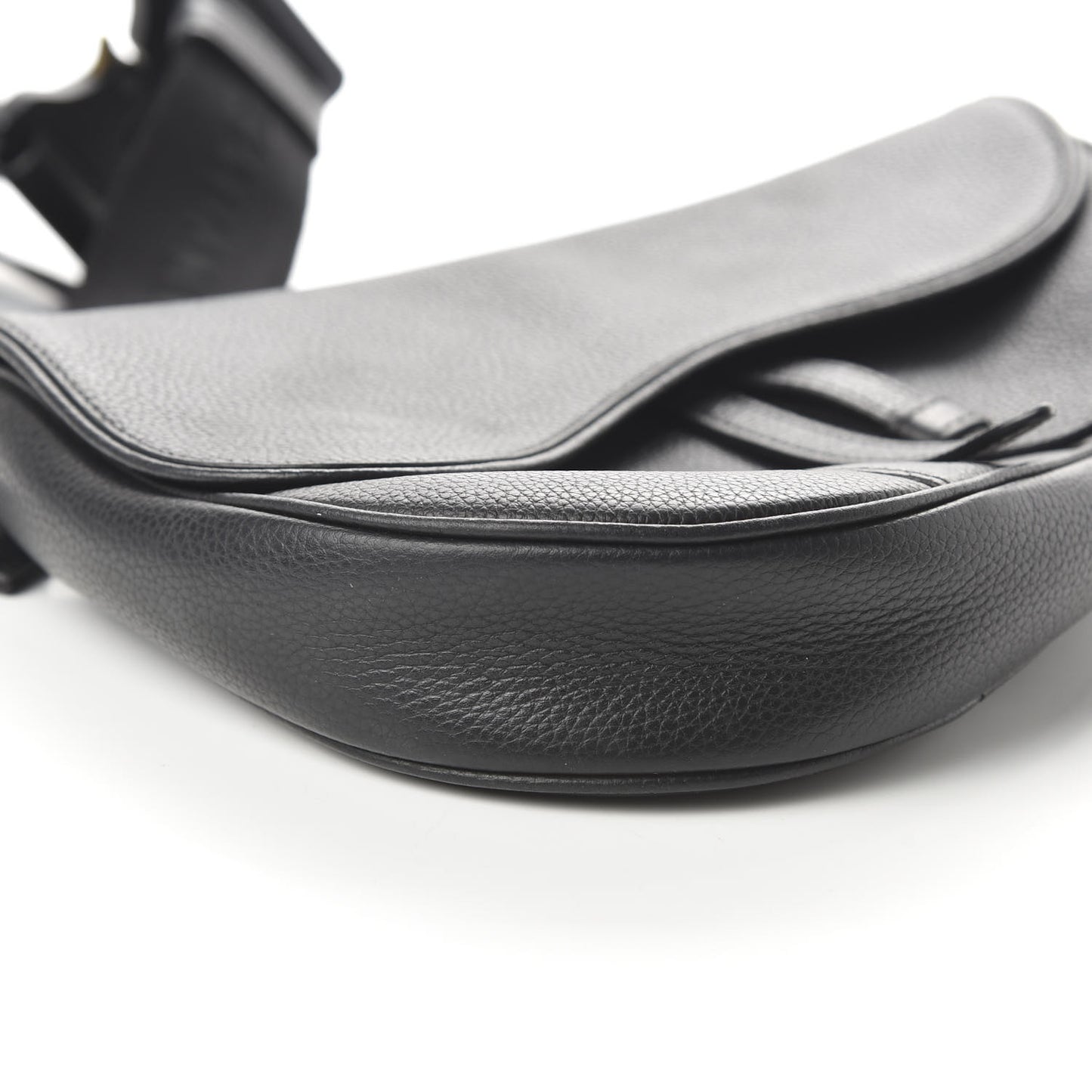 Grained Calfskin Kim Jones Saddle Bag Black
