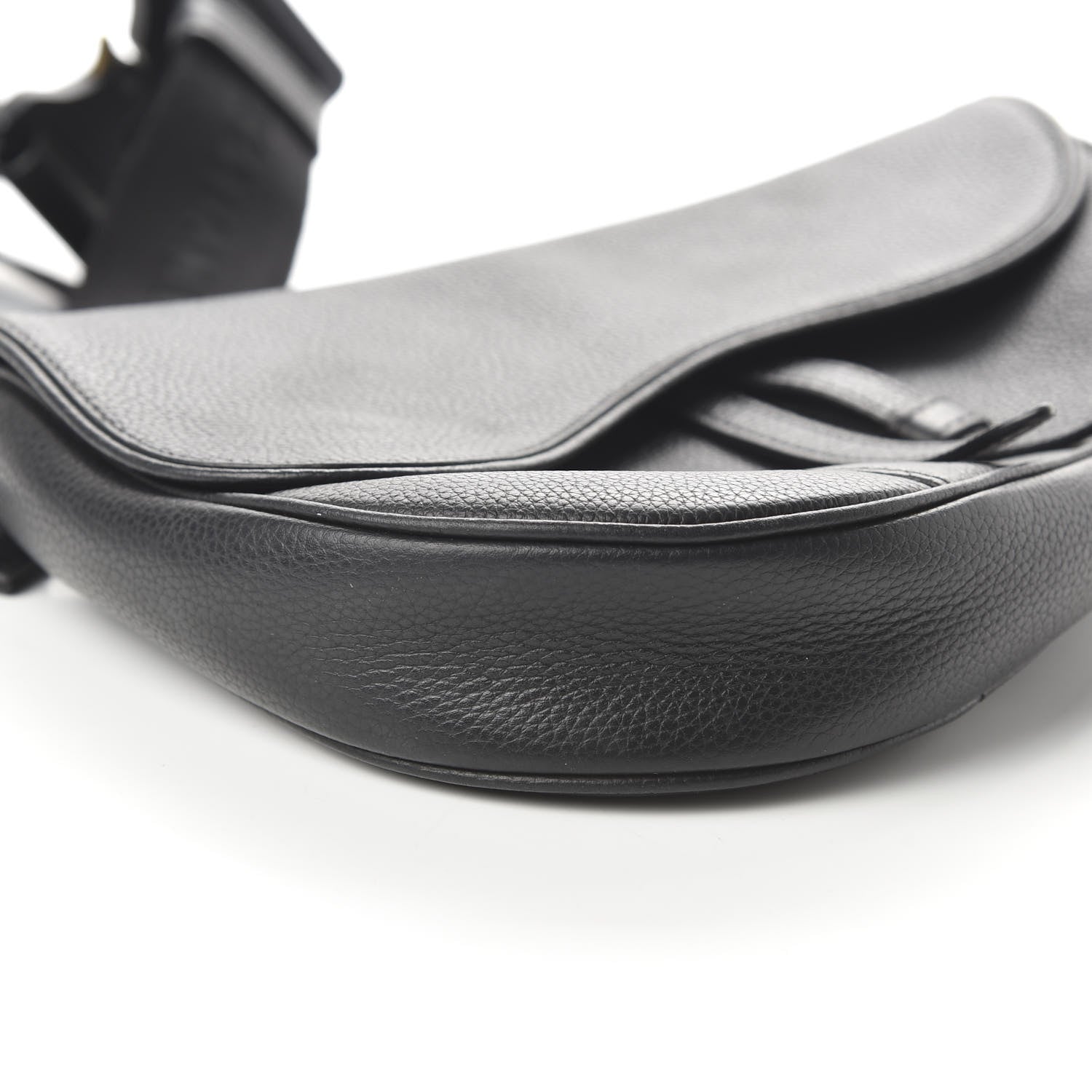 Christian Dior Grained Calfskin Kim Jones Saddle Bag Black 6 of 8