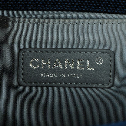 Chanel Canvas Quilted Medium Fluo Boy Flap Dark Navy Fuchsia Grey 7 of 8