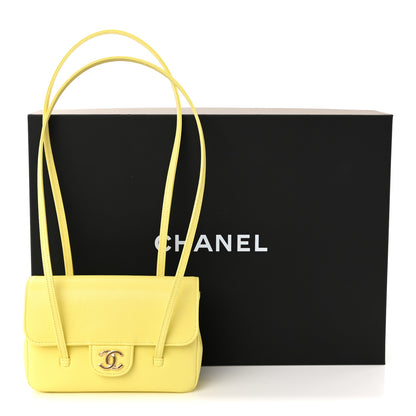 Chanel Shiny Caviar Mini Preppy Coco Shoulder Bag Light Yellow 11 of 11