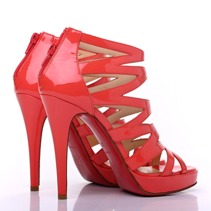 Christian Louboutin Patent Fernando 120 Sandals 36 Corail 4 of 12