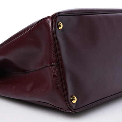 Prada Saffiano Lux Extra Large Galleria Double Zip Tote Cherry 13 of 17