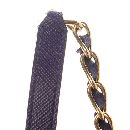 Prada Saffiano Lux Sound Wallet On Chain Viola 6 of 8