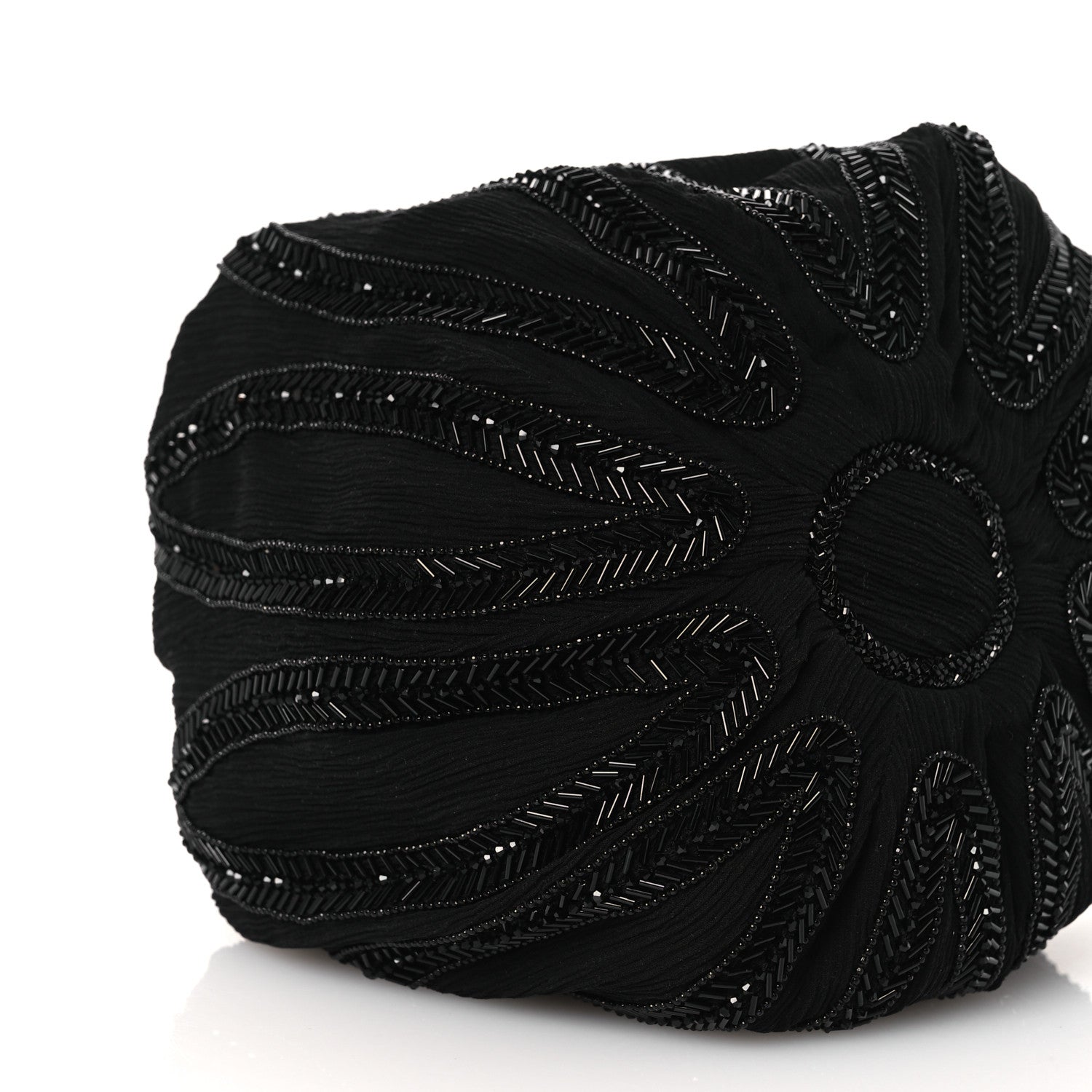 Saint Laurent Chiffron Beaded Pochon Souple Bag Black 9 of 10