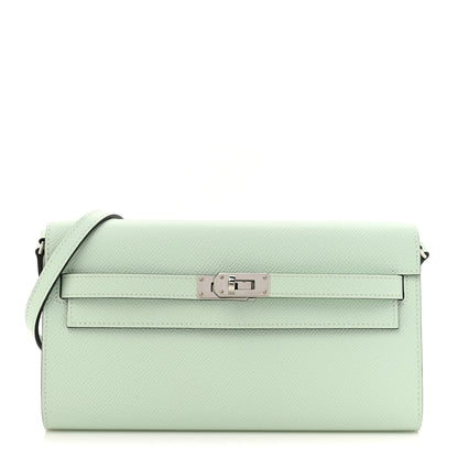 Hermes Epsom Kelly Wallet To Go Vert Peppermint 1 of 12