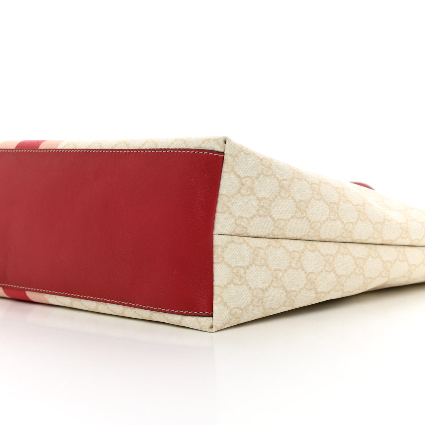 GG Plus Monogram Web Stripe Large Joy Tote Red