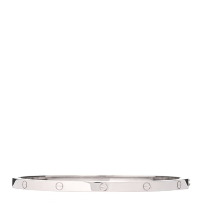 Cartier 18K White Gold Small LOVE Bracelet 18 1 of 5