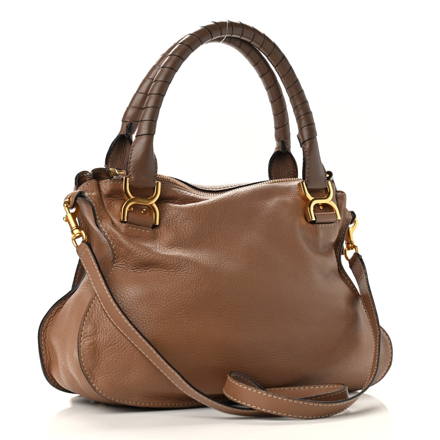 Calfskin Medium Marcie Satchel Nut