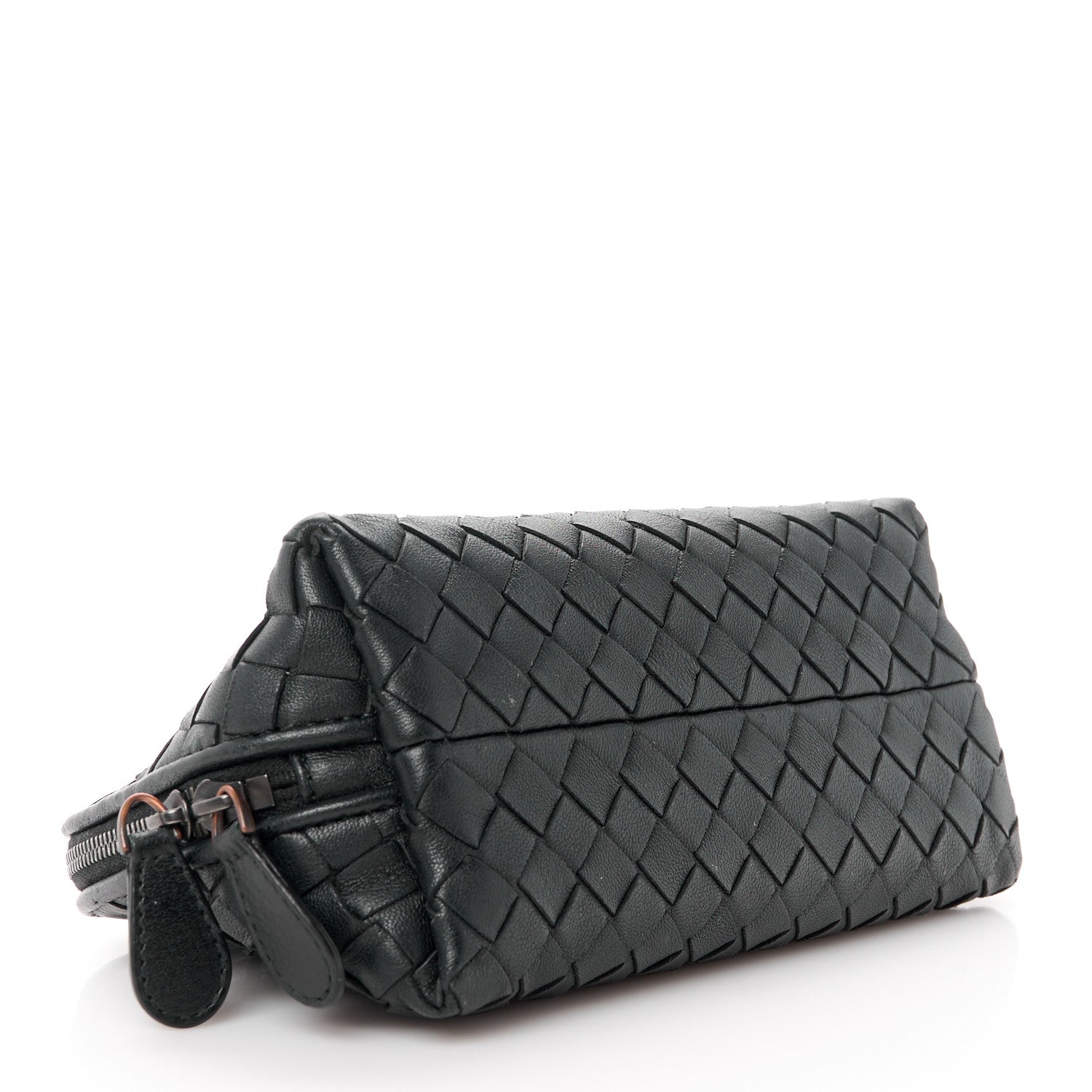 Bottega Veneta Nappa Intrecciato Small Cosmetic Pouch Black 4 of 11