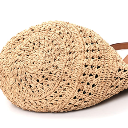 Saint Laurent Raffia Calfskin Small Panier Tote Naturel 9 of 11