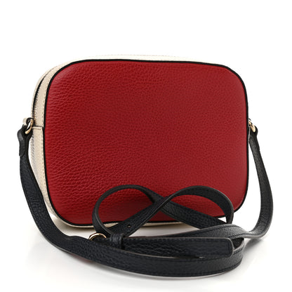 Gucci Dollar Calfskin Small Soho Disco Bag Hibiscus Red Mystic White Blue 3 of 11