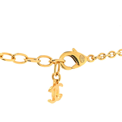 Chanel Crystal CC Heart Necklace Gold 4 of 6