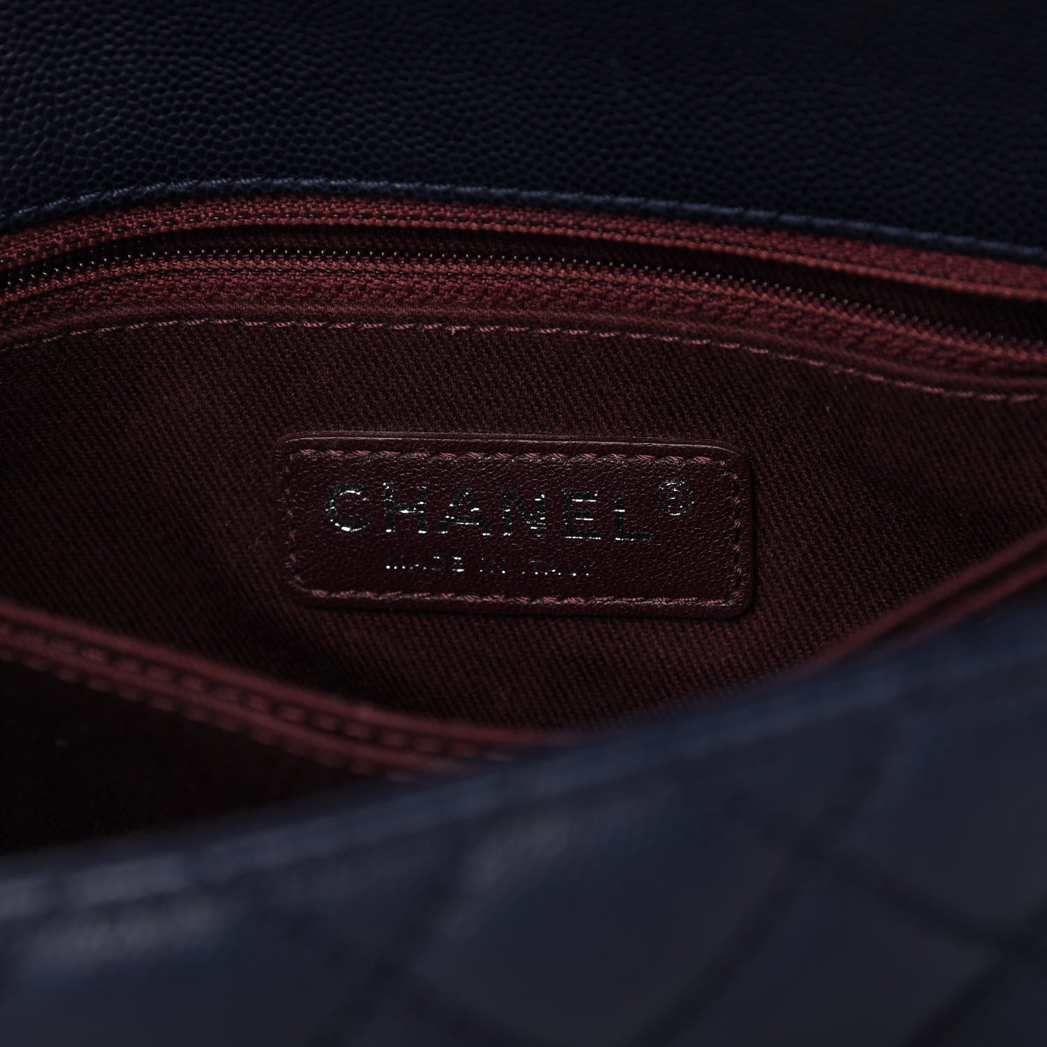 Chanel Caviar Quilted Mini Coco Handle Flap Navy Blue 8 of 10