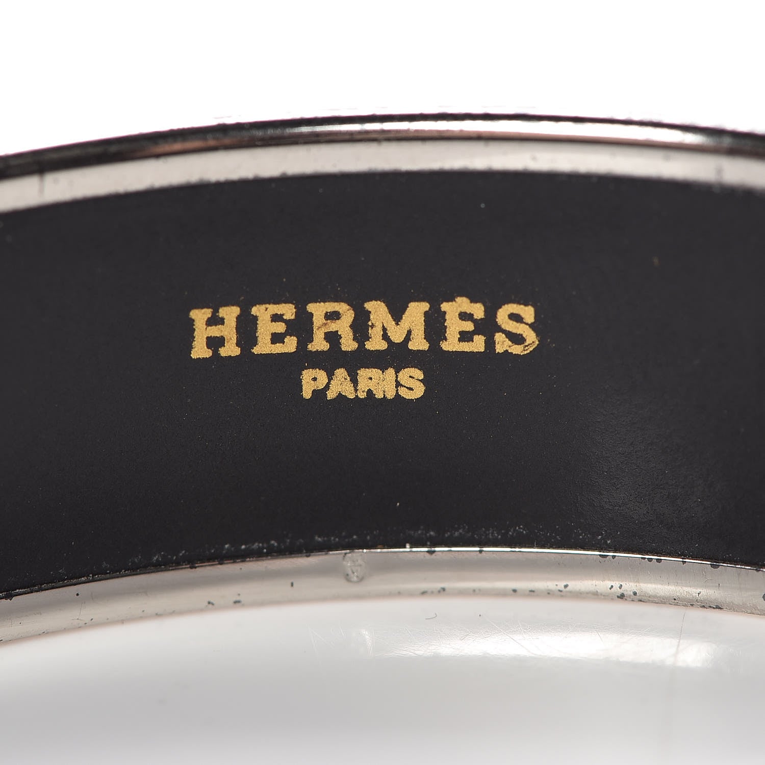 Hermes Enamel Printed Alphabet Russe Wide Bracelet 65 4 of 6