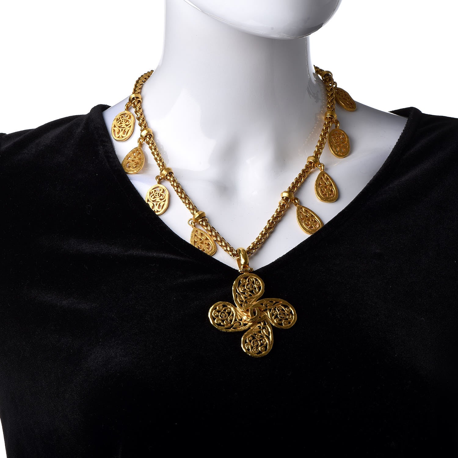 Chanel CC Medallions Necklace Gold 2 of 7