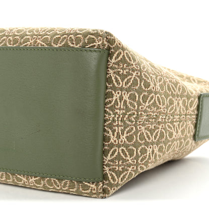 Loewe Jacquard Anagram Calfskin Small Cubi Bag Avocado Green 9 of 9