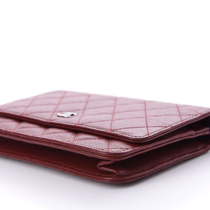 Chanel Caviar Quilted Wallet On Chain WOC Red 7 of 10