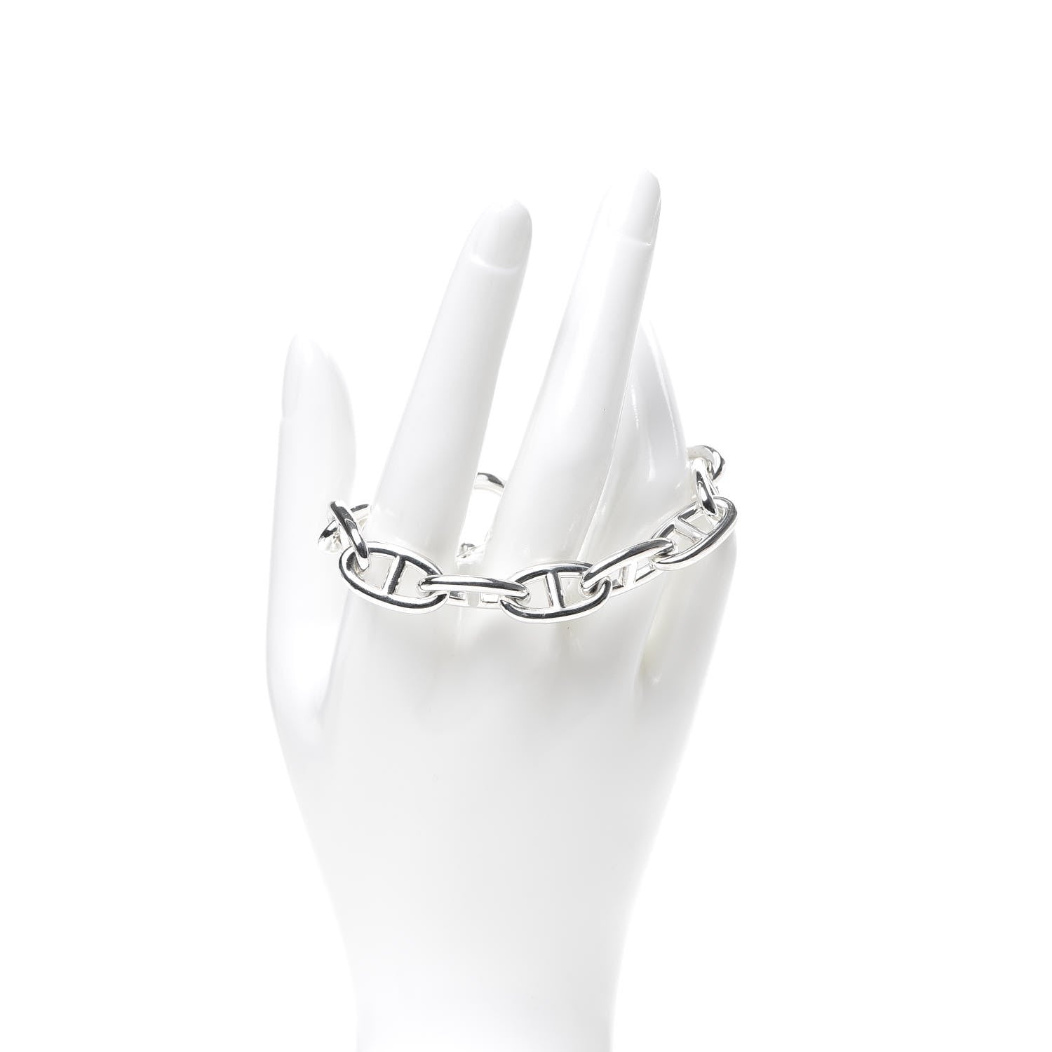 Hermes Sterling Silver TGM Chaine D'Ancre Bracelet 2 of 5
