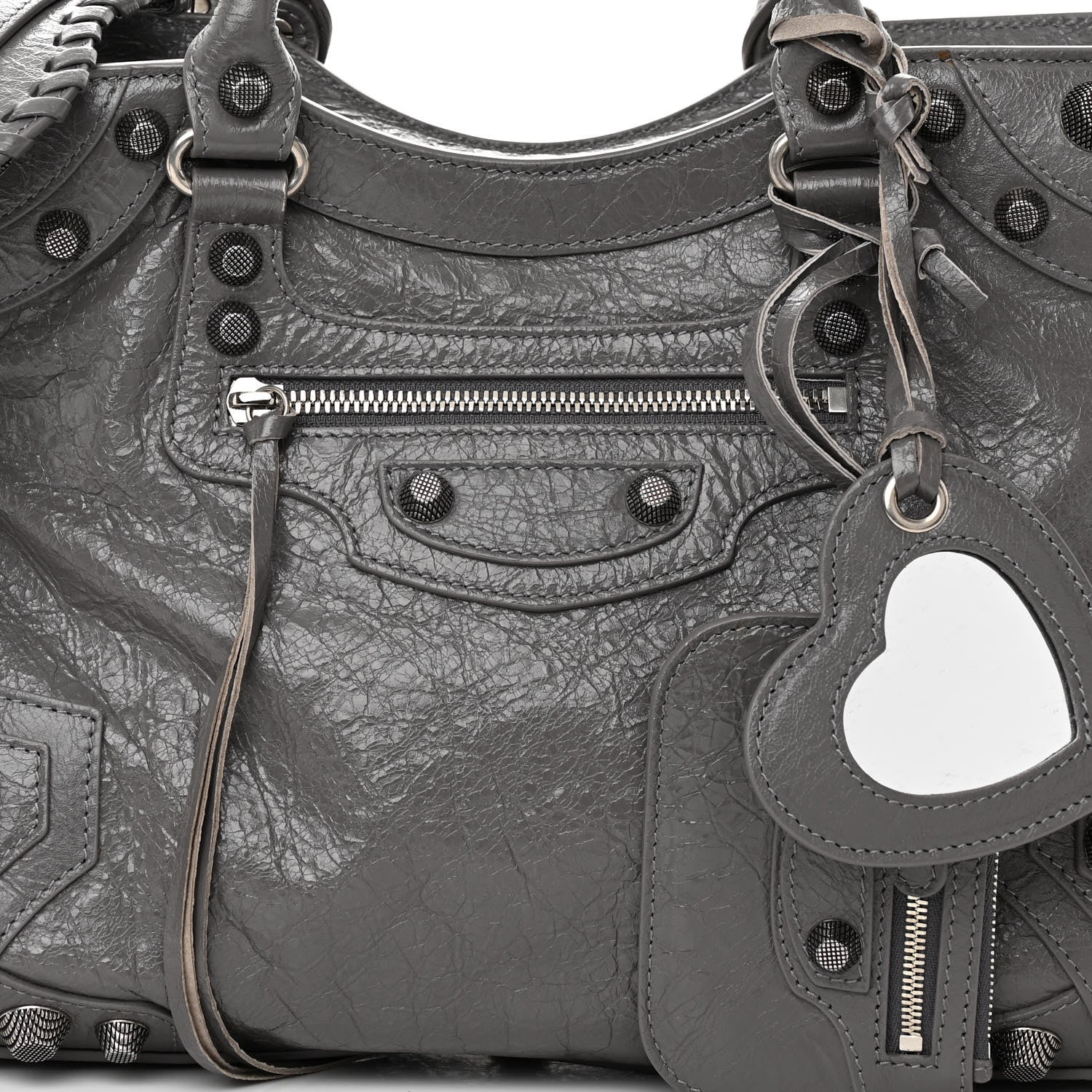 Balenciaga Agneau Arena Neo Cagole City Handbag Dark Grey 9 of 12