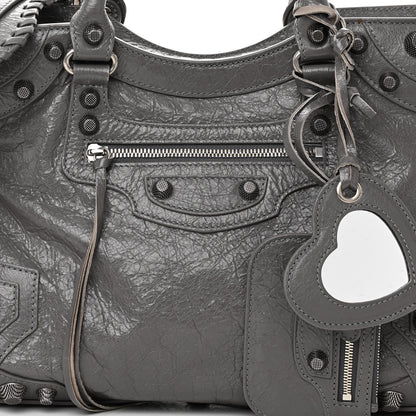 Balenciaga Agneau Arena Neo Cagole City Handbag Dark Grey 9 of 12