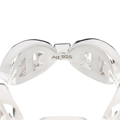 Hermes Sterling Silver PM Chaine d'Ancre Enchainee Band Ring 51 5.75 7 of 7