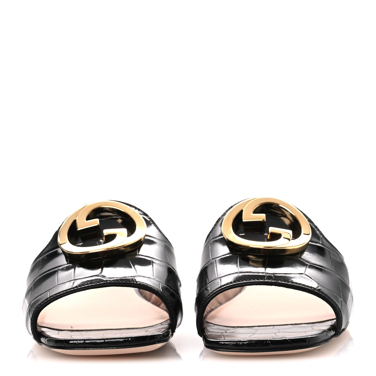 Crocodile Nojum Blondie Slide Sandals 36 Black