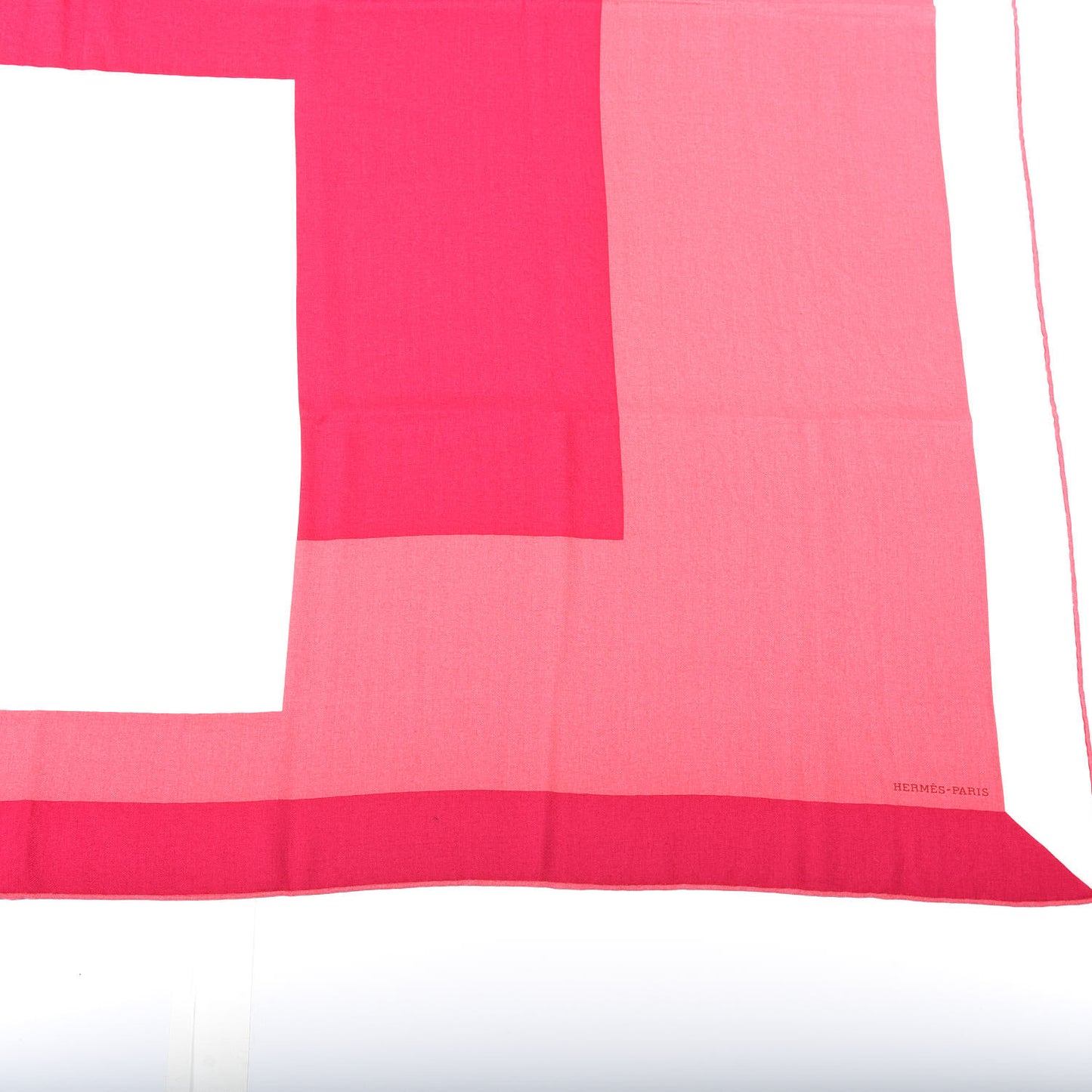 Cashmere Silk Encadre H Passant Giant Scarf 140 Rose Bonbon Fuchsia