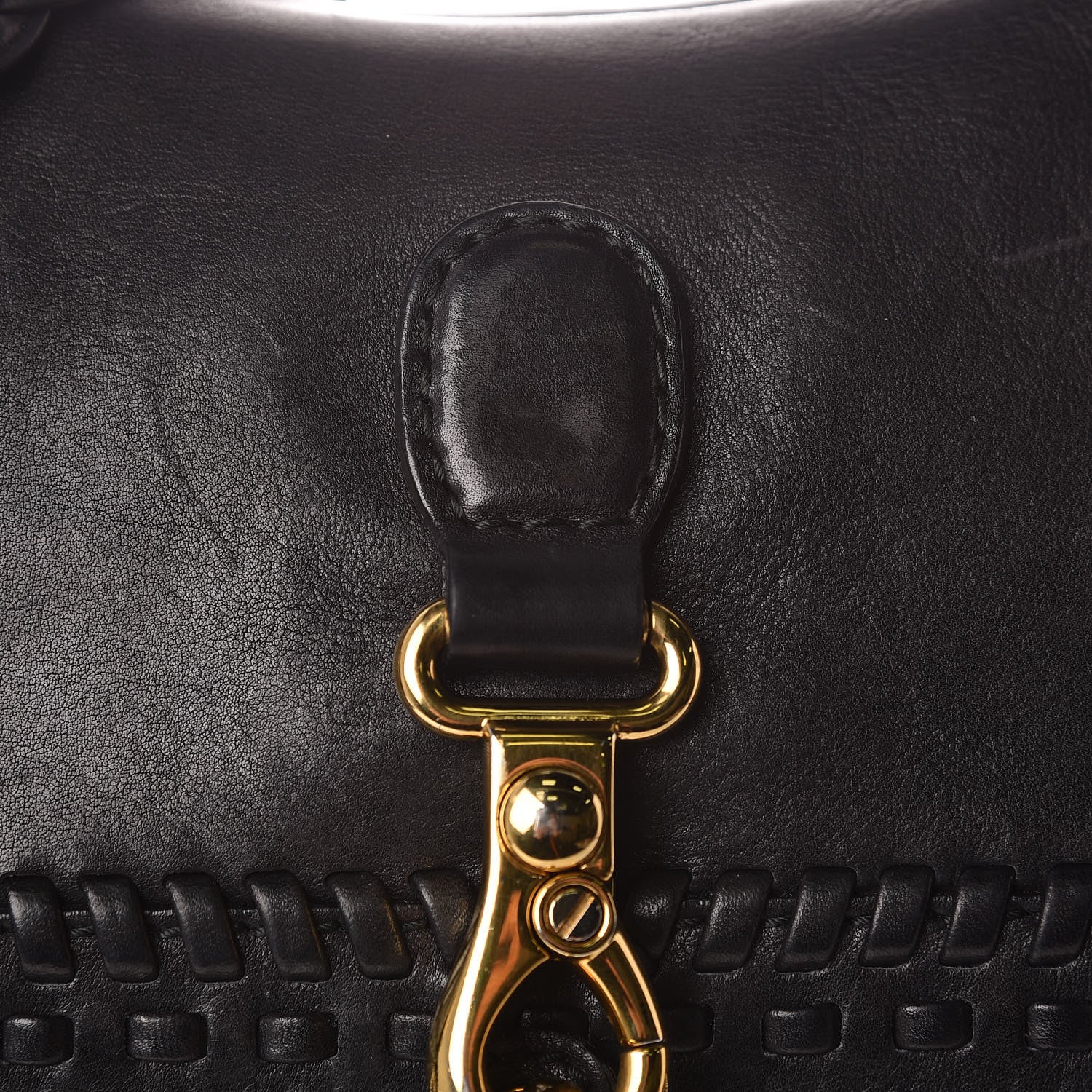 Gucci Calfskin Handmade Medium Flap Shoulder Bag Black 17 of 26