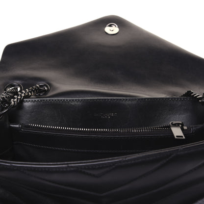Saint Laurent Calfskin Y Quilted Monogram Medium Loulou Chain Satchel Black 11 of 21