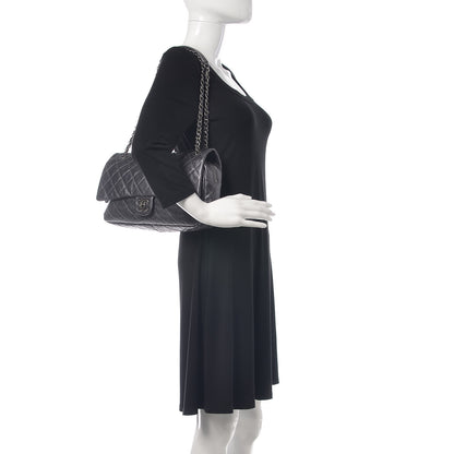 Chanel Iridescent Caviar Quilted Large Chic Flap Grey 3 of 10