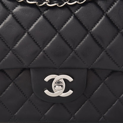 Chanel Lambskin Quilted Medium Double Flap Black 17 of 19