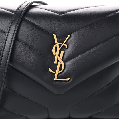 Saint Laurent Calfskin Y Quilted Monogram Toy Loulou Crossbody Bag Black 6 of 8