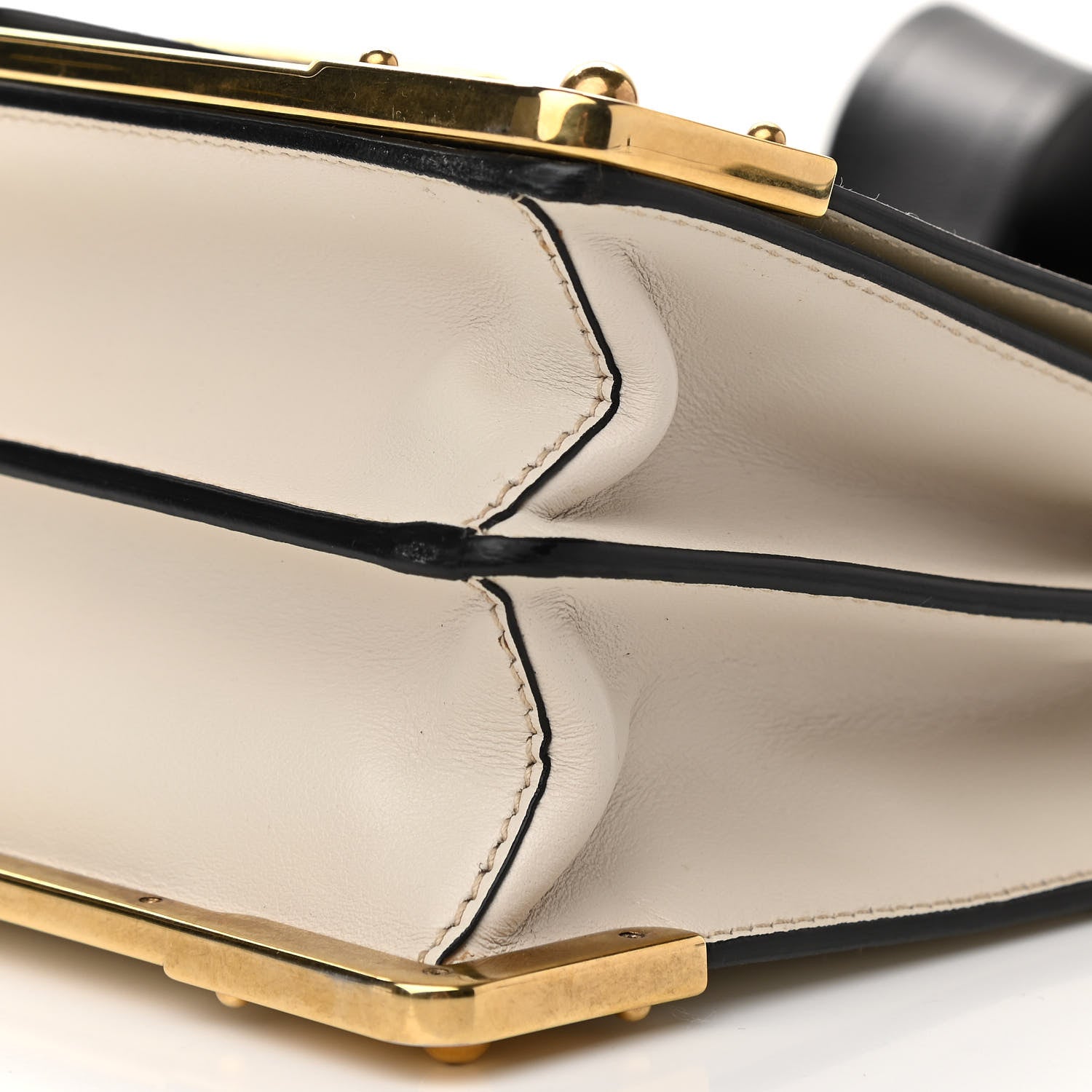 Prada City Calfskin Saffiano Cahier Bag White Black 8 of 9