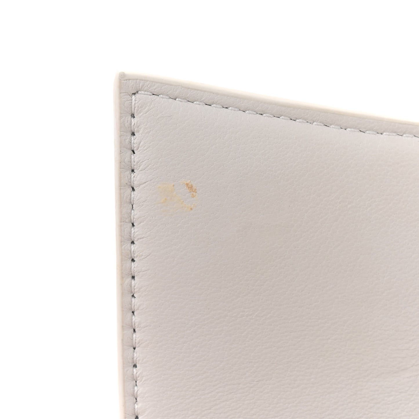 Shiny Calfskin Crocodile Embossed Hourglass Chain Bag Cream