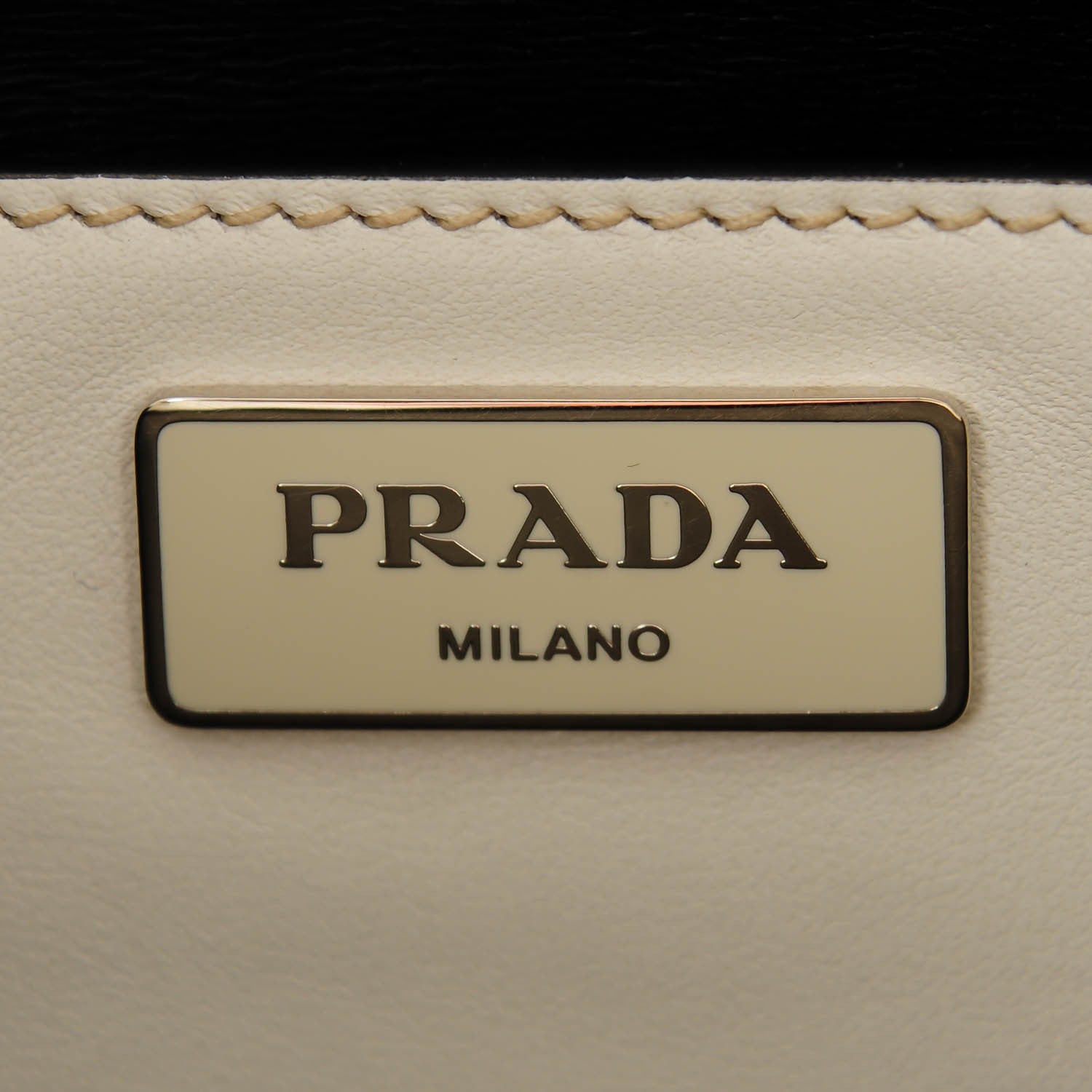 Prada Soft Calf Studded Bucket Bag Bianco 6 of 8